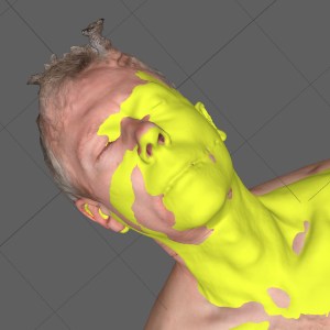 How to transfer the colour body scan onto the CT model?